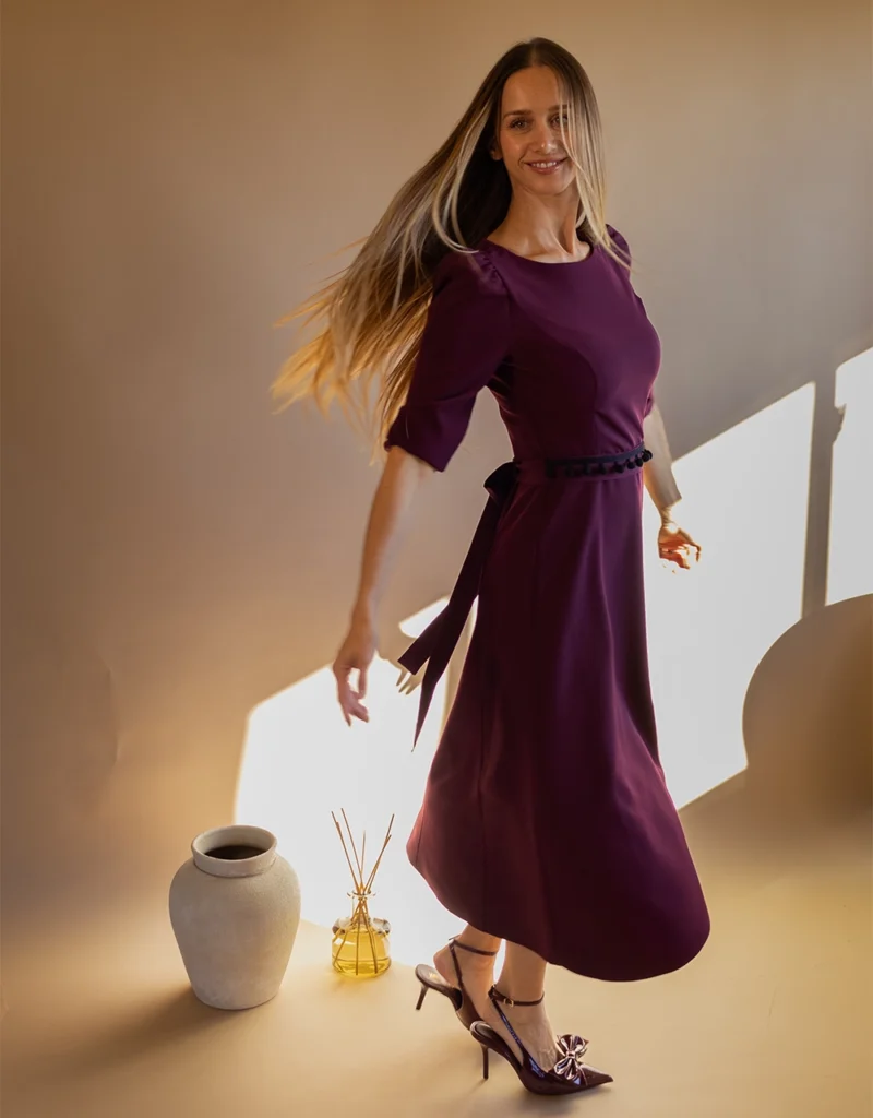 Trufamme Valeria Plum elegant dress