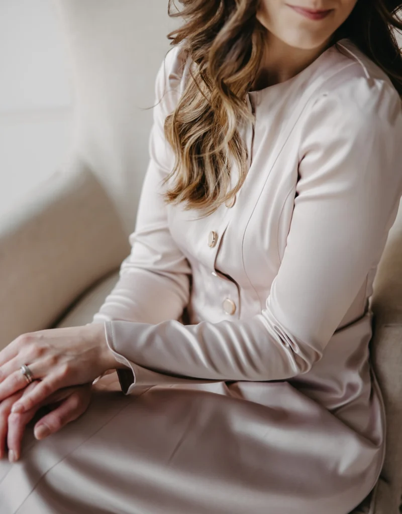 Trufamme Elizabeth Champagne elegant dress