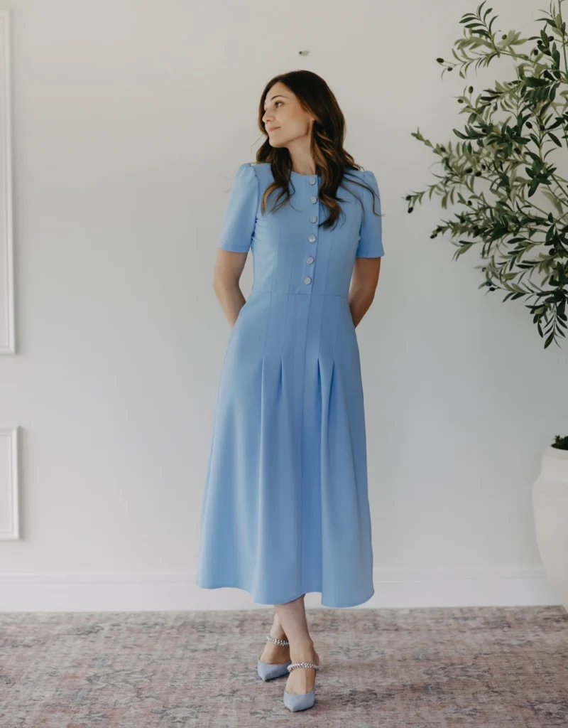 Elizabeth Summer Blue Dress elegant dress