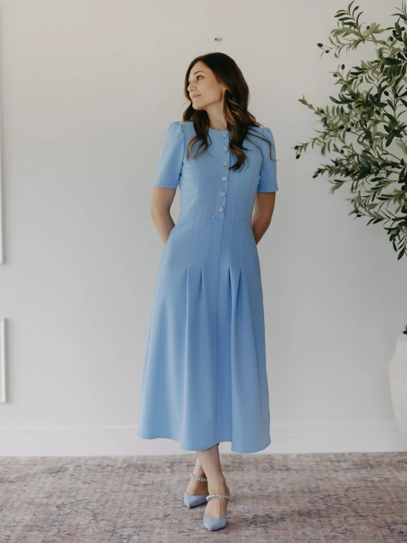 Elizabeth Summer Blue Dress elegant dress