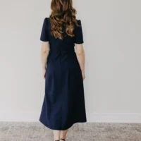 Elizabeth Summer Navy Dress elegant dress