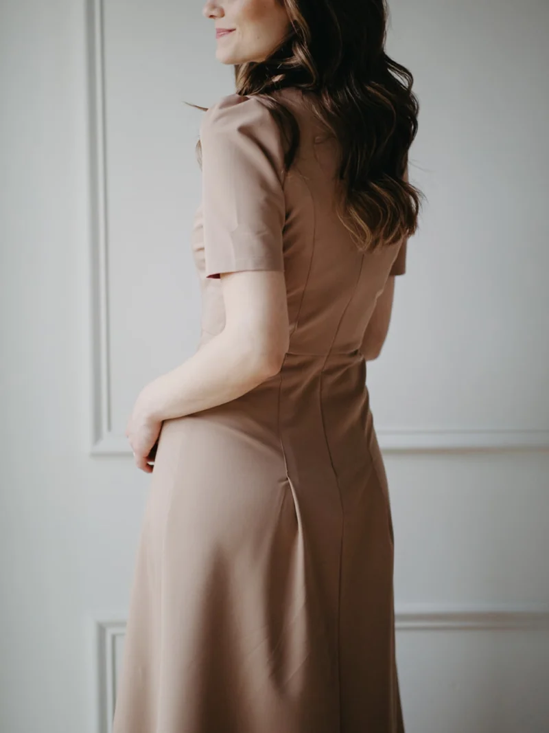 Elizabeth Beige Dress elegant dress