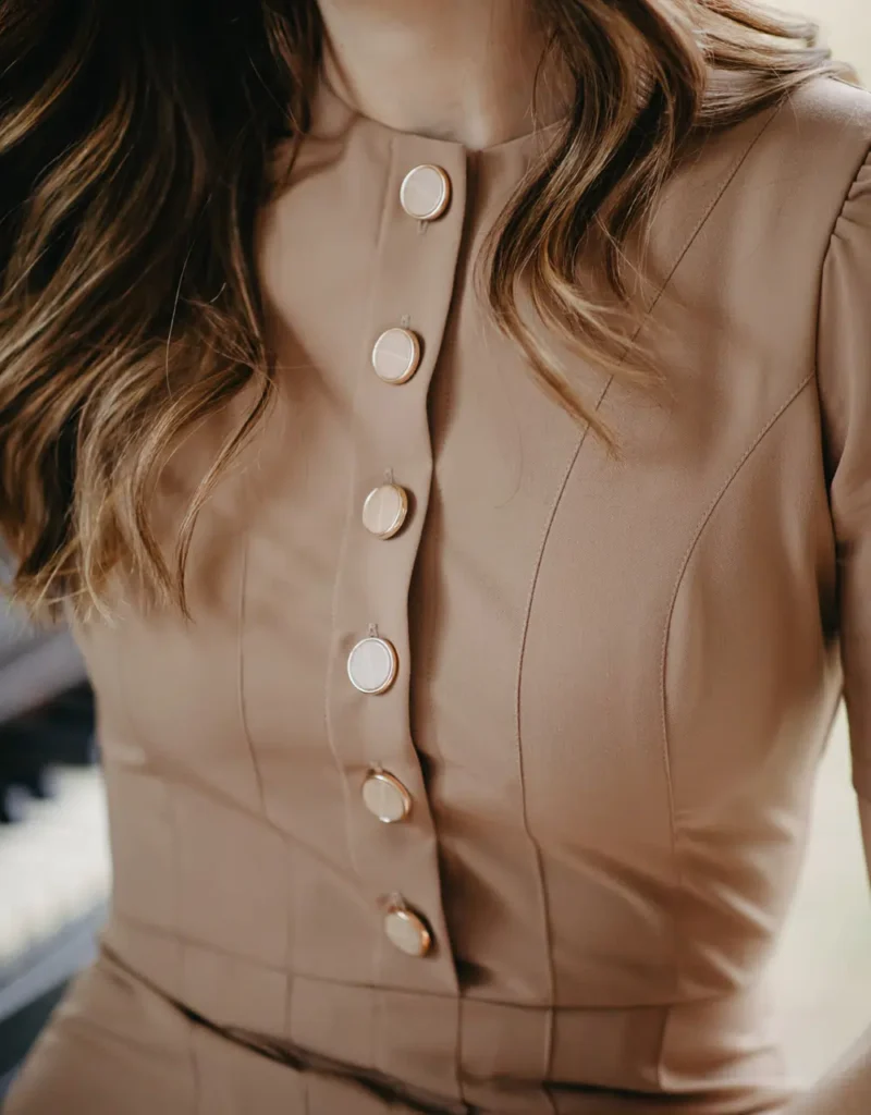 Elizabeth Beige Dress elegant dress