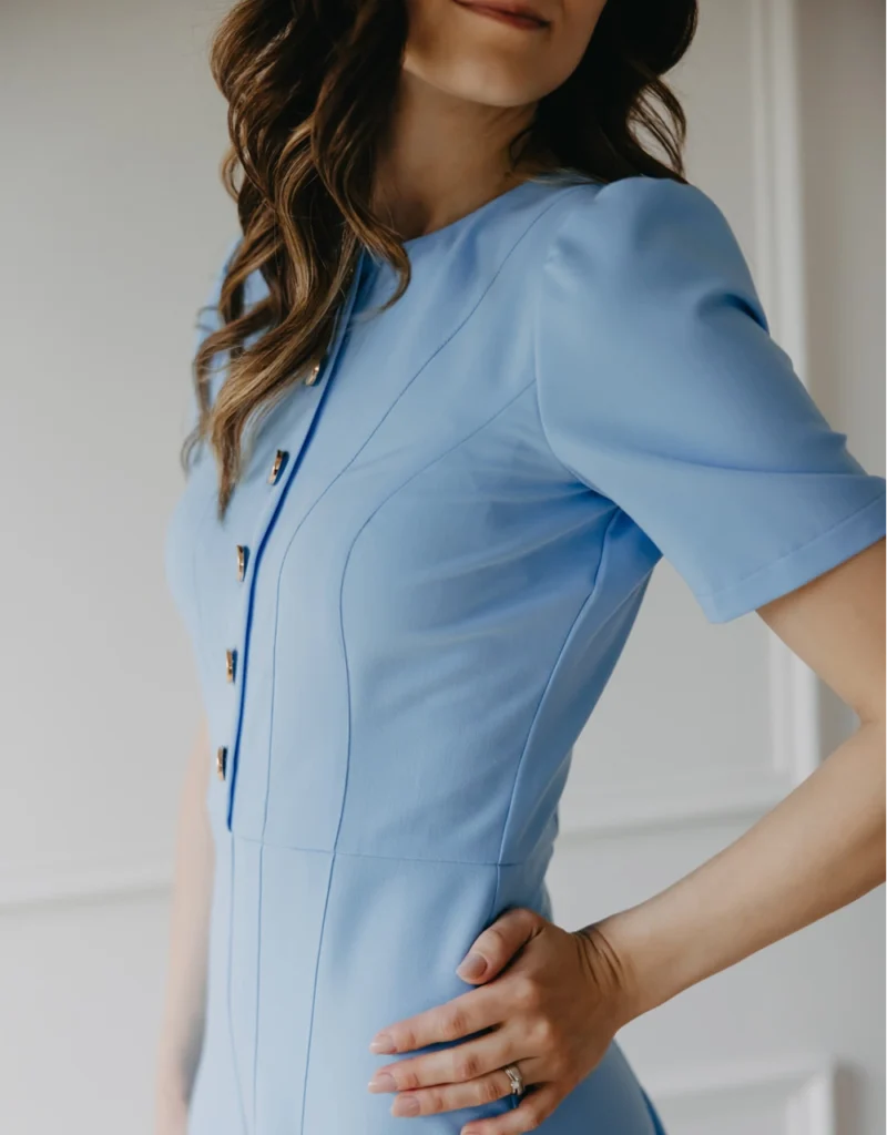 Elizabeth Summer Blue Dress elegant dress